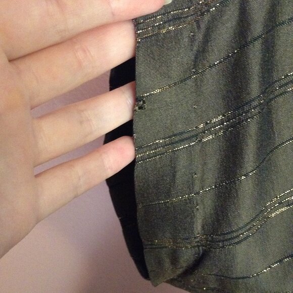 Vintage 1950s Taffeta Brown Cocktail Party Dress with Black Velvet Buttons - Picture 4 of 5